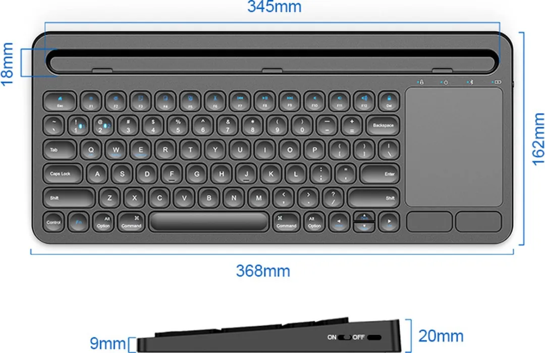 NÖRDIC KB-106 Bluetooth Toetsenbord - Zwart