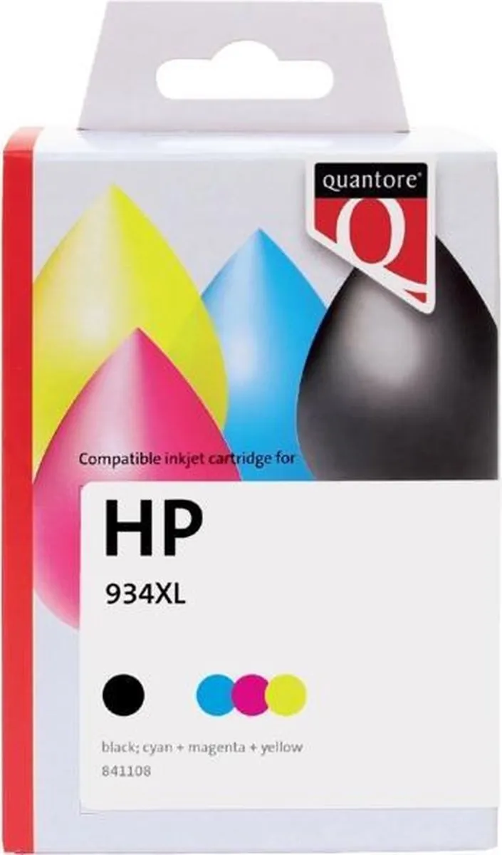 Quantore HP 934XL/935XL Inktcartridge Zwart