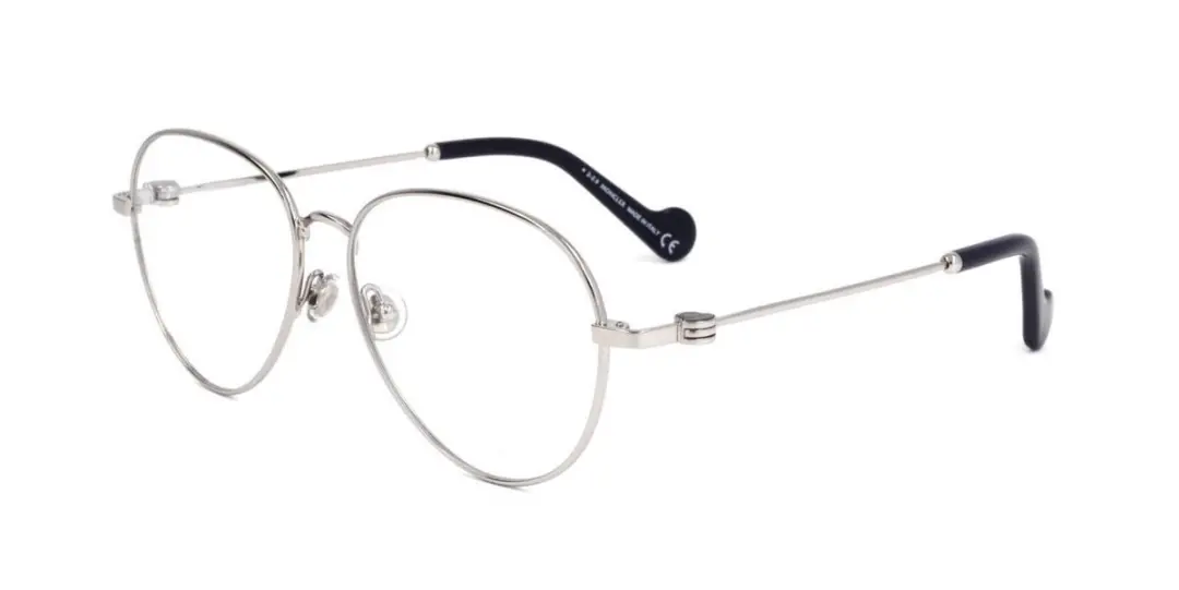 Moncler ML5068 Shiny palladium 55/14/140 UNISEX Brilmonturen