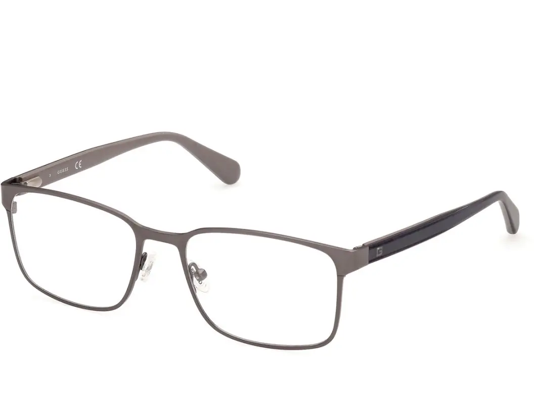 Guess GU50045 Shiny antiqued dark nickeltin 55/18/145 MAN Brilmonturen
