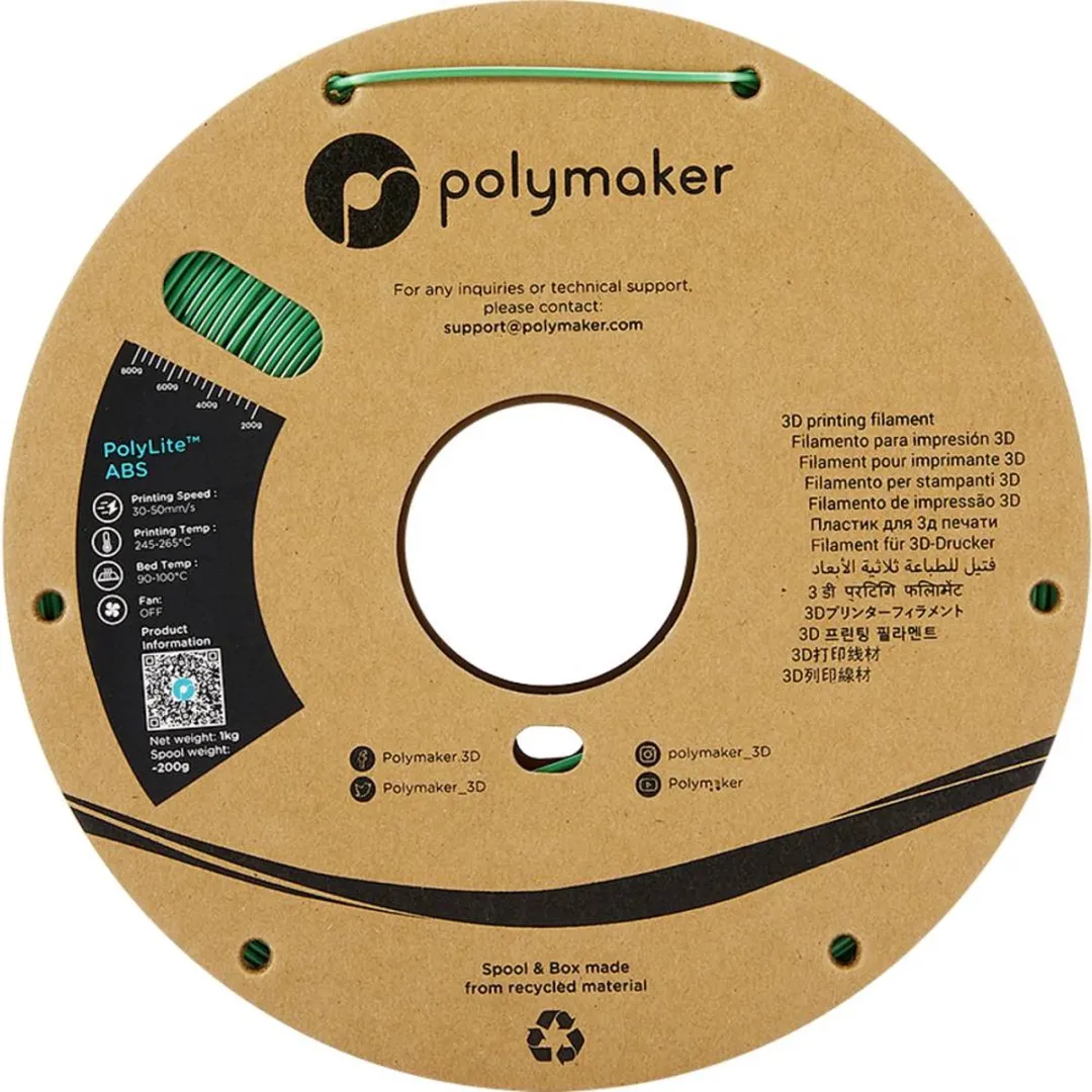 Polymaker PolyLite ABS Filament 1.75mm - 1000g Groen
