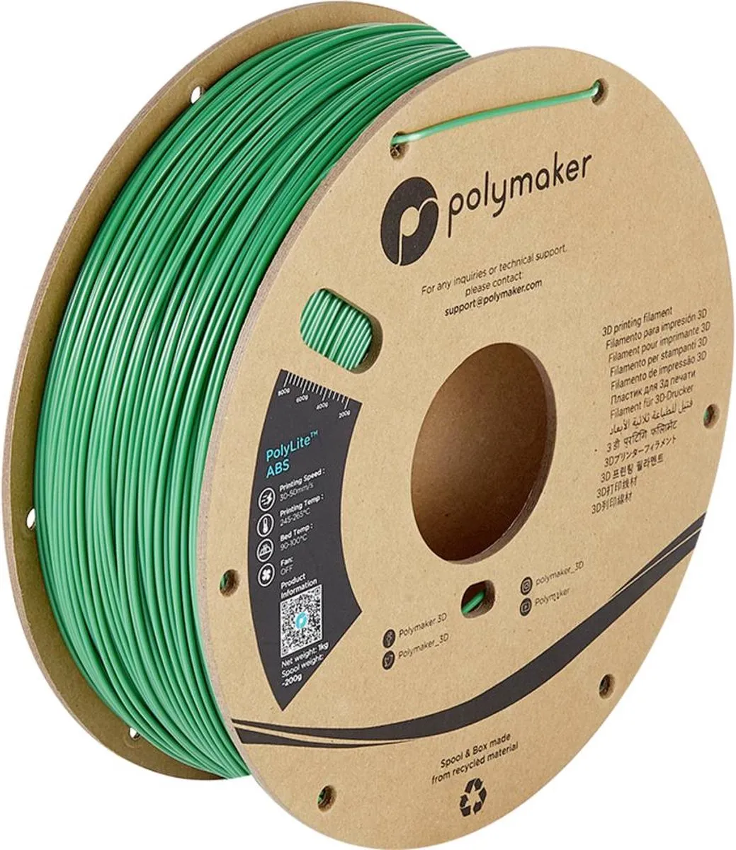 Polymaker PolyLite ABS Filament 1.75mm - 1000g Groen
