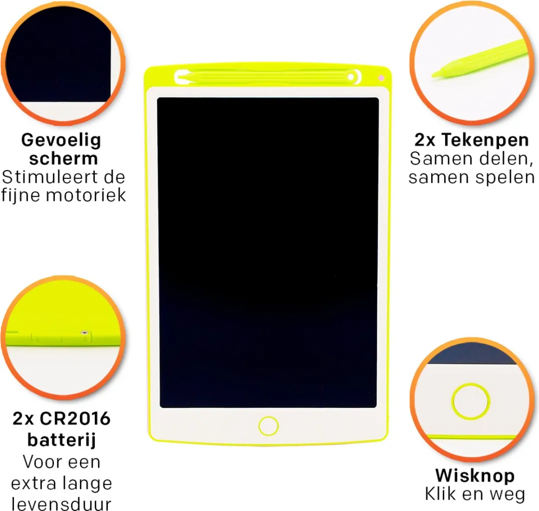 LCD Tekentablet Kinderen "Groen" 8.5 inch - Digitaal Notitieblok - Cadeau - Kadootjes - Kado - Educatief Speelgoed 4 Jaar - 5 Jaar - Writing Tablet - Notitiebord - Tekenblok - Cadeau Jongen 3 Jaar - 7 Jaar - 8 Jaar - 9 jaar - Educatief Speelgoed