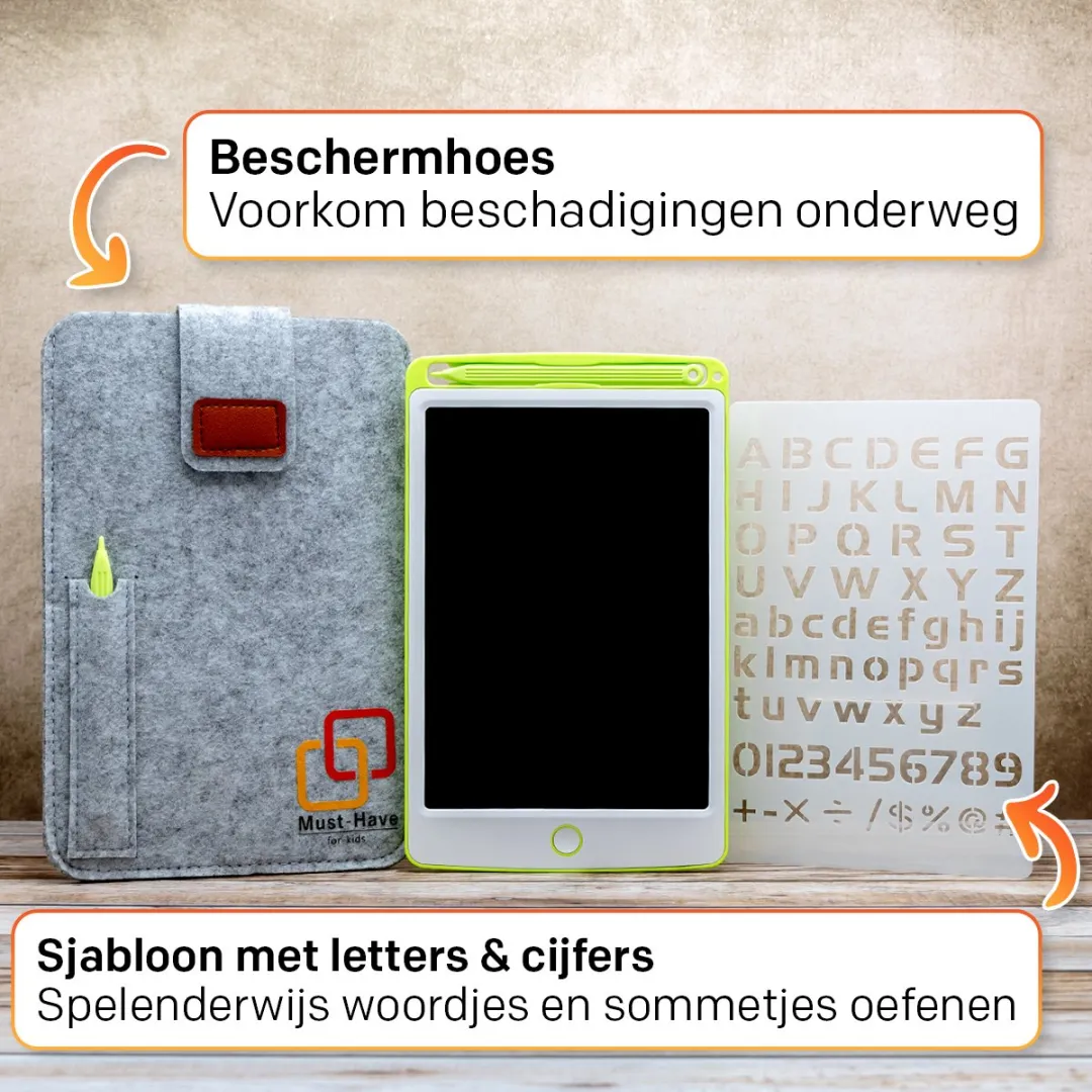 LCD Tekentablet Kinderen "Groen" 8.5 inch - Digitaal Notitieblok - Cadeau - Kadootjes - Kado - Educatief Speelgoed 4 Jaar - 5 Jaar - Writing Tablet - Notitiebord - Tekenblok - Cadeau Jongen 3 Jaar - 7 Jaar - 8 Jaar - 9 jaar - Educatief Speelgoed