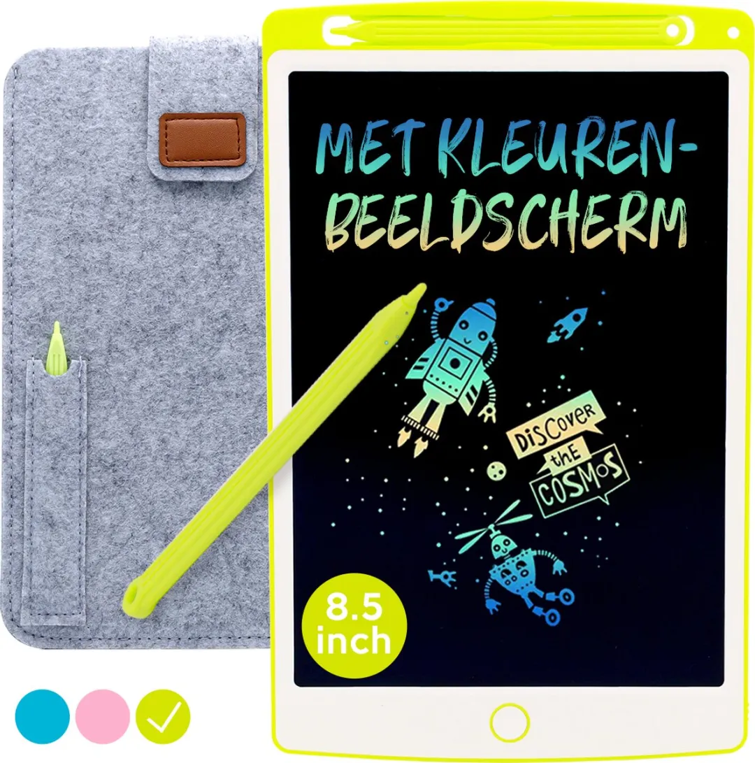 LCD Tekentablet Kinderen "Groen" 8.5 inch - Digitaal Notitieblok - Cadeau - Kadootjes - Kado - Educatief Speelgoed 4 Jaar - 5 Jaar - Writing Tablet - Notitiebord - Tekenblok - Cadeau Jongen 3 Jaar - 7 Jaar - 8 Jaar - 9 jaar - Educatief Speelgoed
