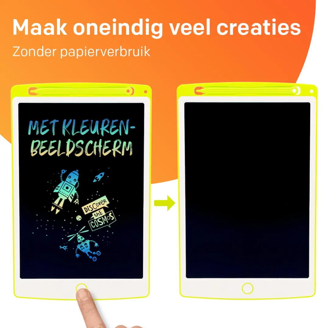 LCD Tekentablet Kinderen "Groen" 8.5 inch - Digitaal Notitieblok - Cadeau - Kadootjes - Kado - Educatief Speelgoed 4 Jaar - 5 Jaar - Writing Tablet - Notitiebord - Tekenblok - Cadeau Jongen 3 Jaar - 7 Jaar - 8 Jaar - 9 jaar - Educatief Speelgoed