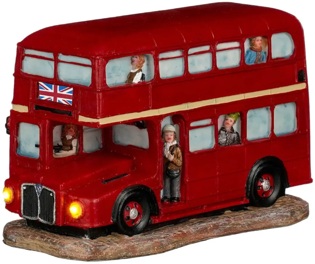 Lemax Luville Rode Dubbeldekker Bus