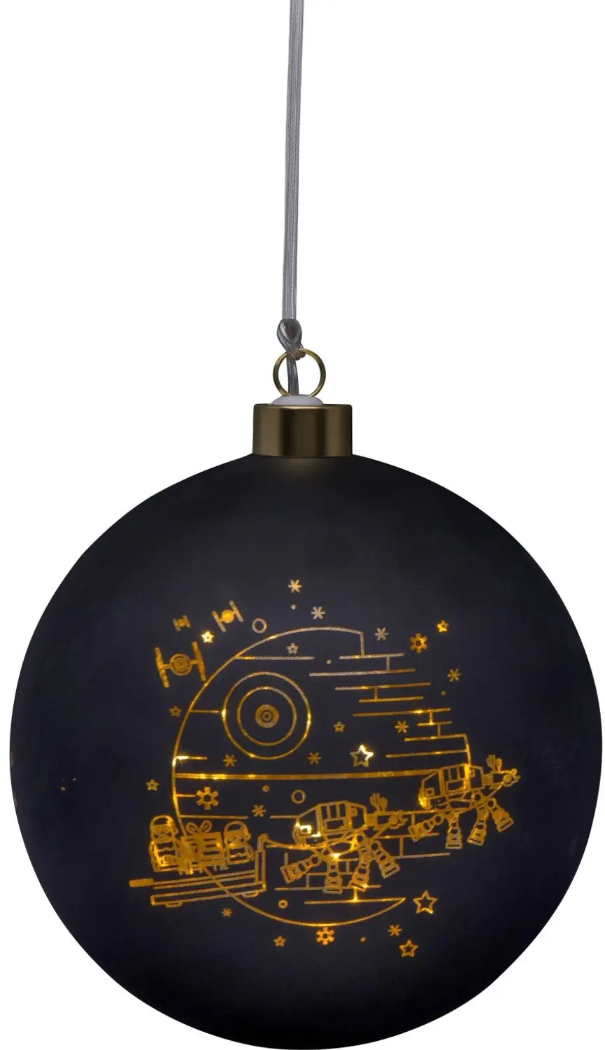 Disney Star Wars Verlichte Kerstbal Glas II 15cm