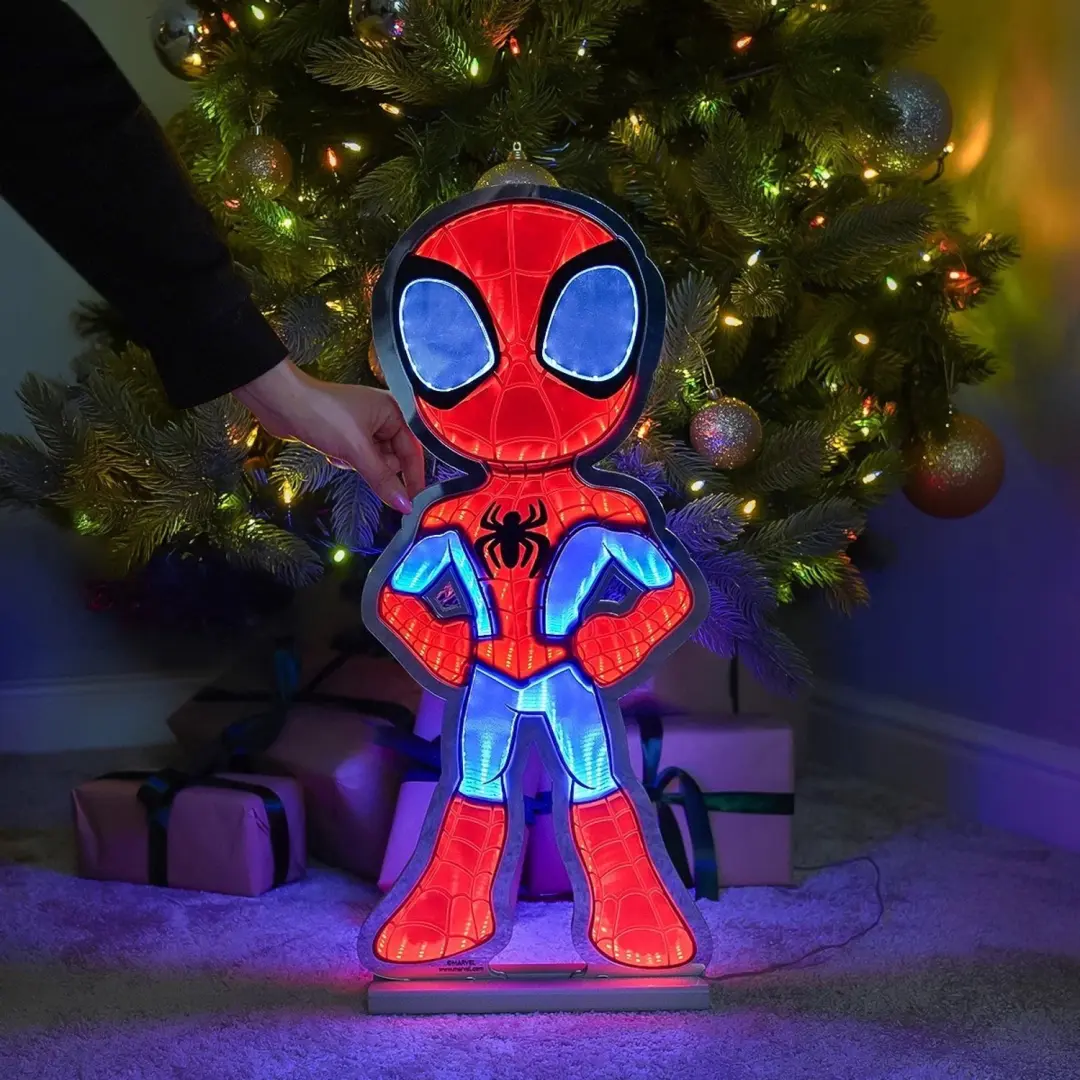 Disney Spidey Spiegeleffect Verlichting 60cm - Blauw - afbeelding 4 van 5