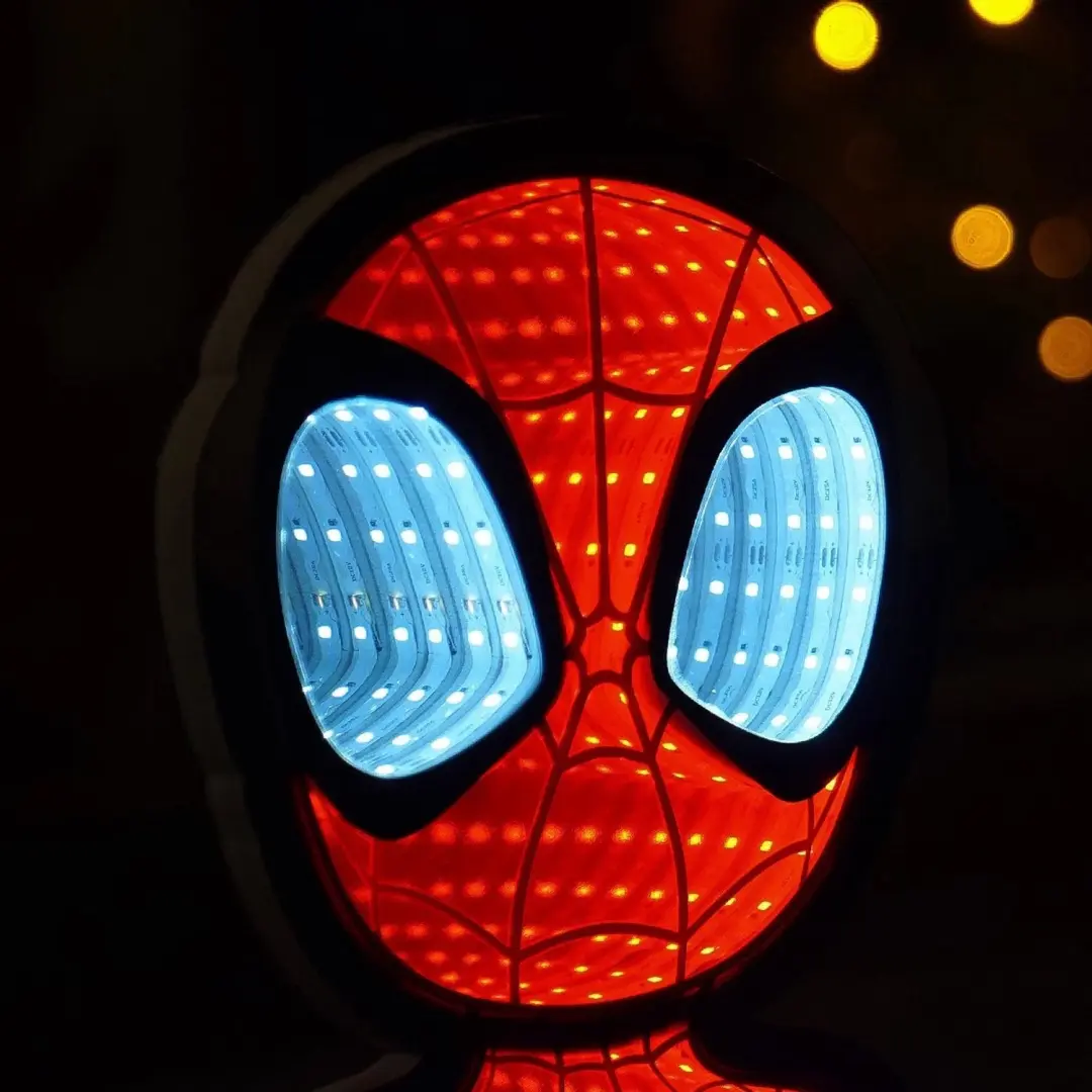 Disney Spidey Spiegeleffect Verlichting 60cm - Blauw - afbeelding 3 van 5