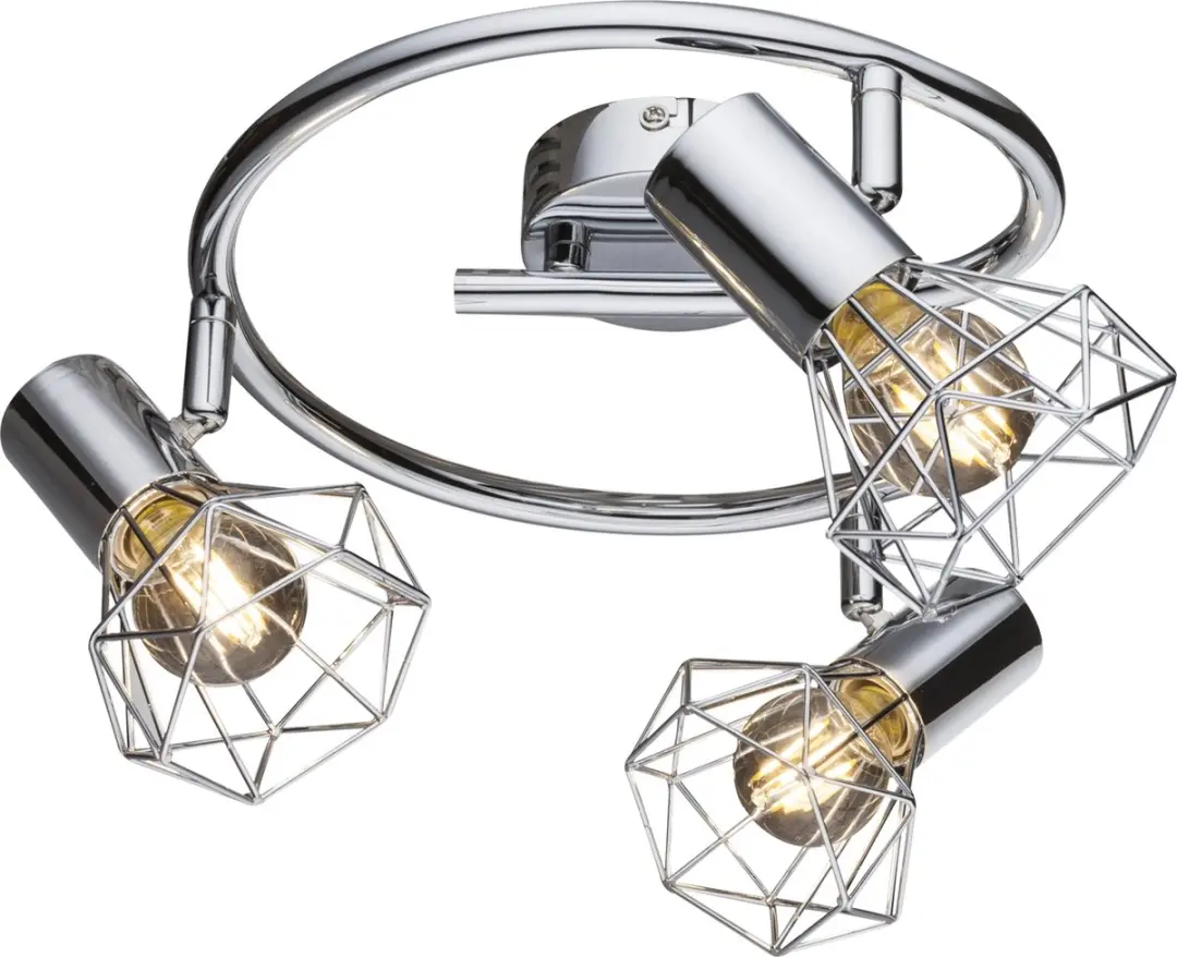 Globo Dreiva 54802-3 Plafondlamp - 3 Lichtpunten - Chroom - afbeelding 2 van 4