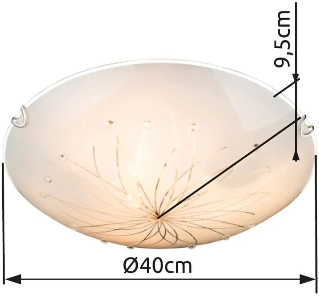 Globo Calimero I 40402-3 Plafondlamp - 3-lichts - Wit - afbeelding 3 van 6