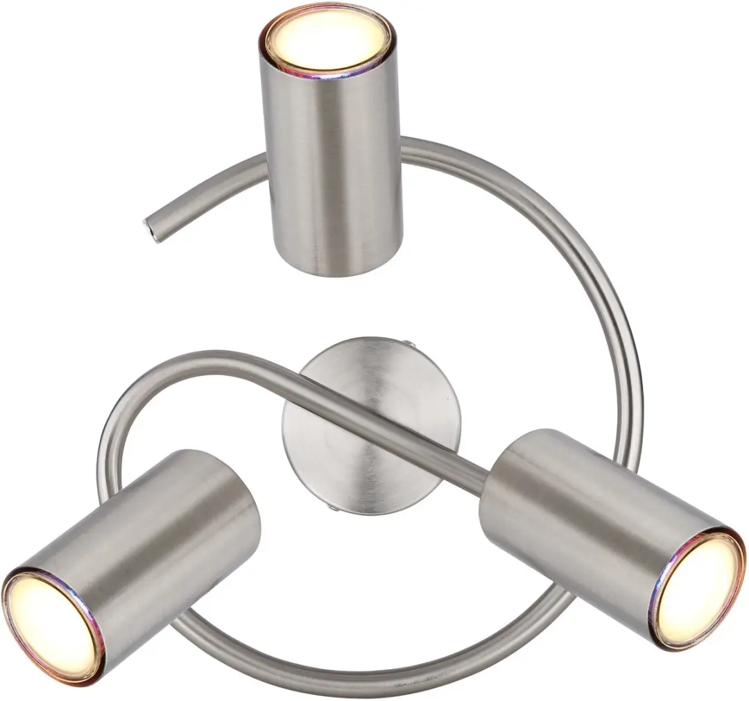 Globo Allvi Plafondspot 57914-3N - 3x GU10 - Nikkel - afbeelding 2 van 6