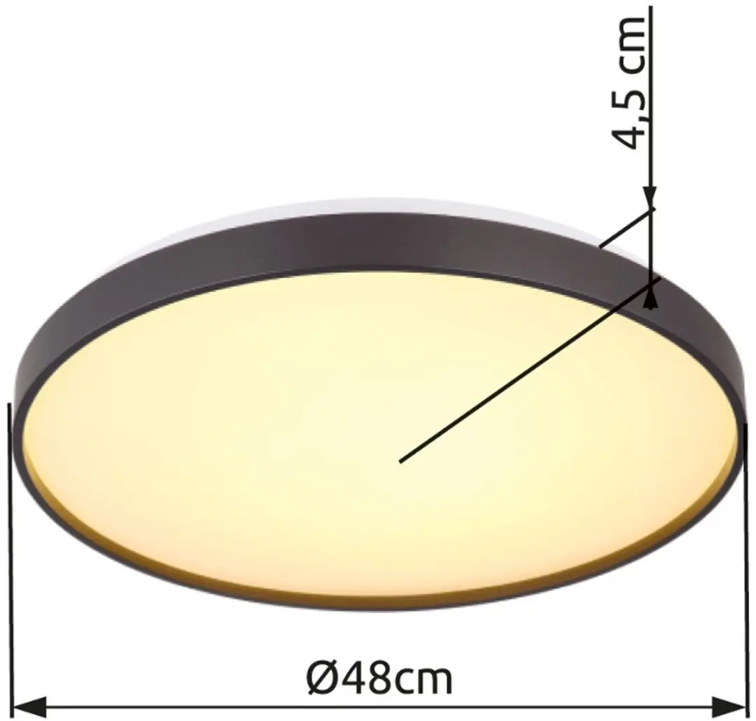 Globo Plafondlamp 41262-24 - 24W LED - Antraciet - afbeelding 6 van 6