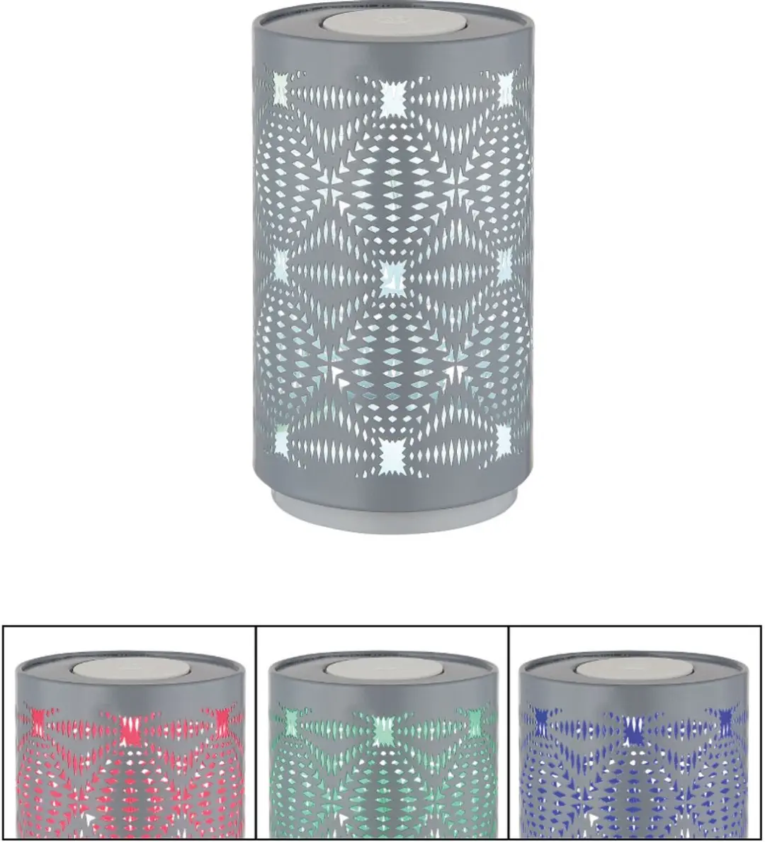 Tafellamp Bijzetlamp Nachtlampje Oplaadbaar RGB Kleurwisselende LED Touch grijs