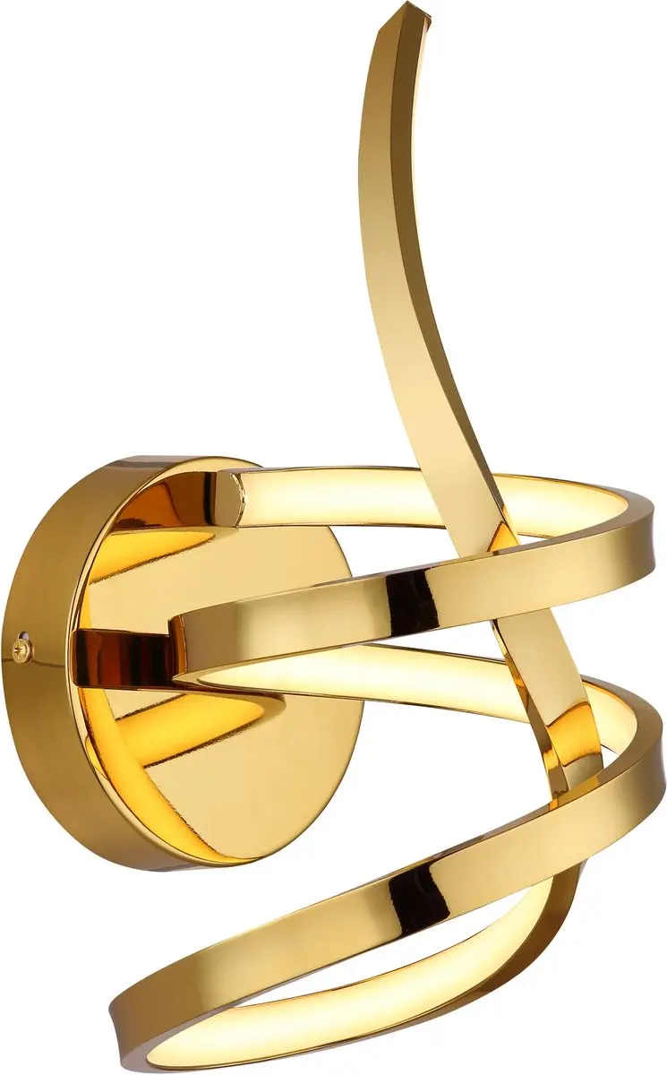 Globo Krul wandlamp Iduna goud