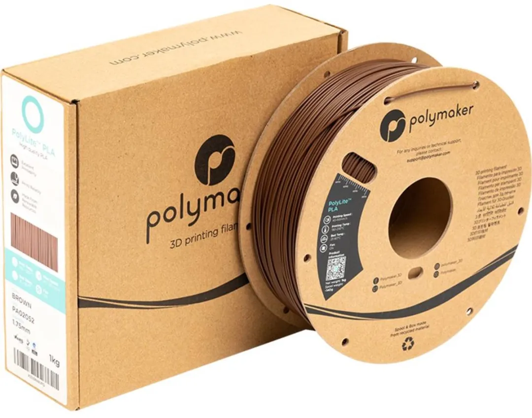 Polymaker PolyLite PLA Filament 1.75mm 1000g - Bruin
