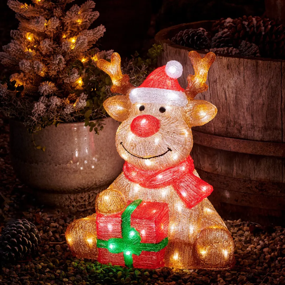 Lumineo LED Rendier Acryl 80 Lampjes