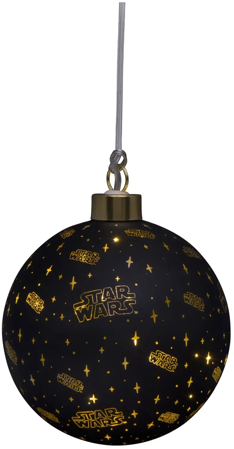 Verlichte kerstbal glas Star Wars klein 10 cm I Disney