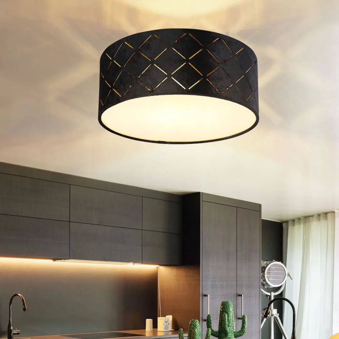Globo Sunna 15334D Plafondlamp - 1x E27 - Zwart - afbeelding 6 van 6