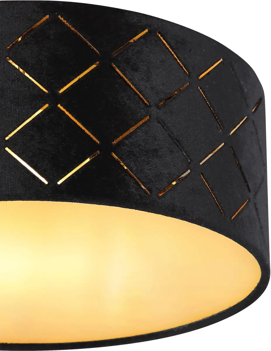 Globo Sunna 15334D Plafondlamp - 1x E27 - Zwart - afbeelding 2 van 6