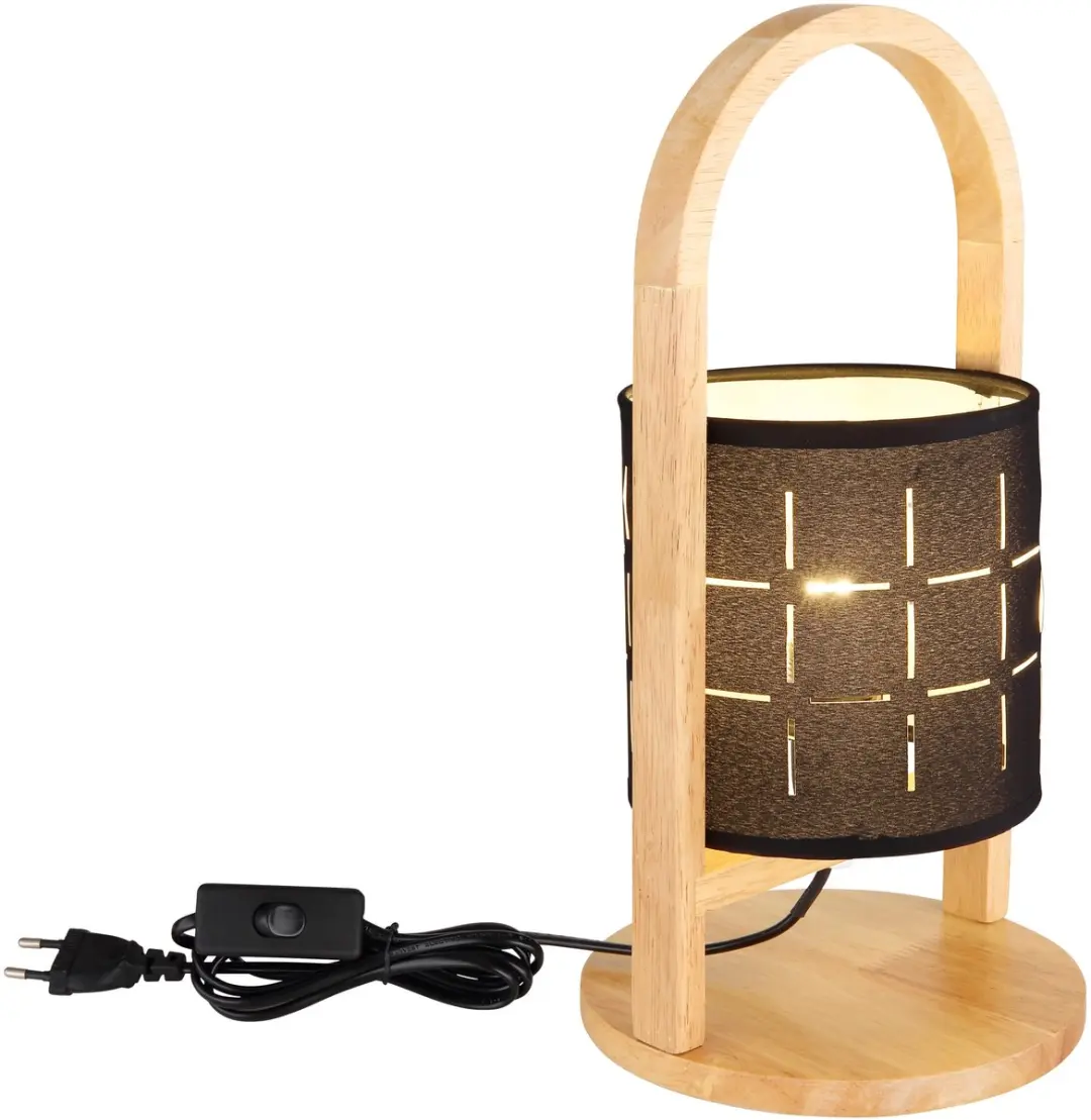 Globo Ninja Tafellamp 21506B - 40W E14 - Zwart Kapje - afbeelding 4 van 6