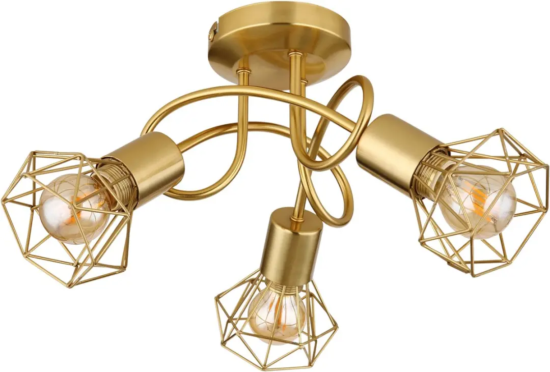 Globo Xara I 54802GB-3D Plafondlamp - Goud - afbeelding 4 van 6