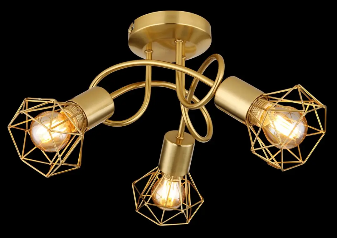 Globo Xara I 54802GB-3D Plafondlamp - Goud - afbeelding 6 van 6