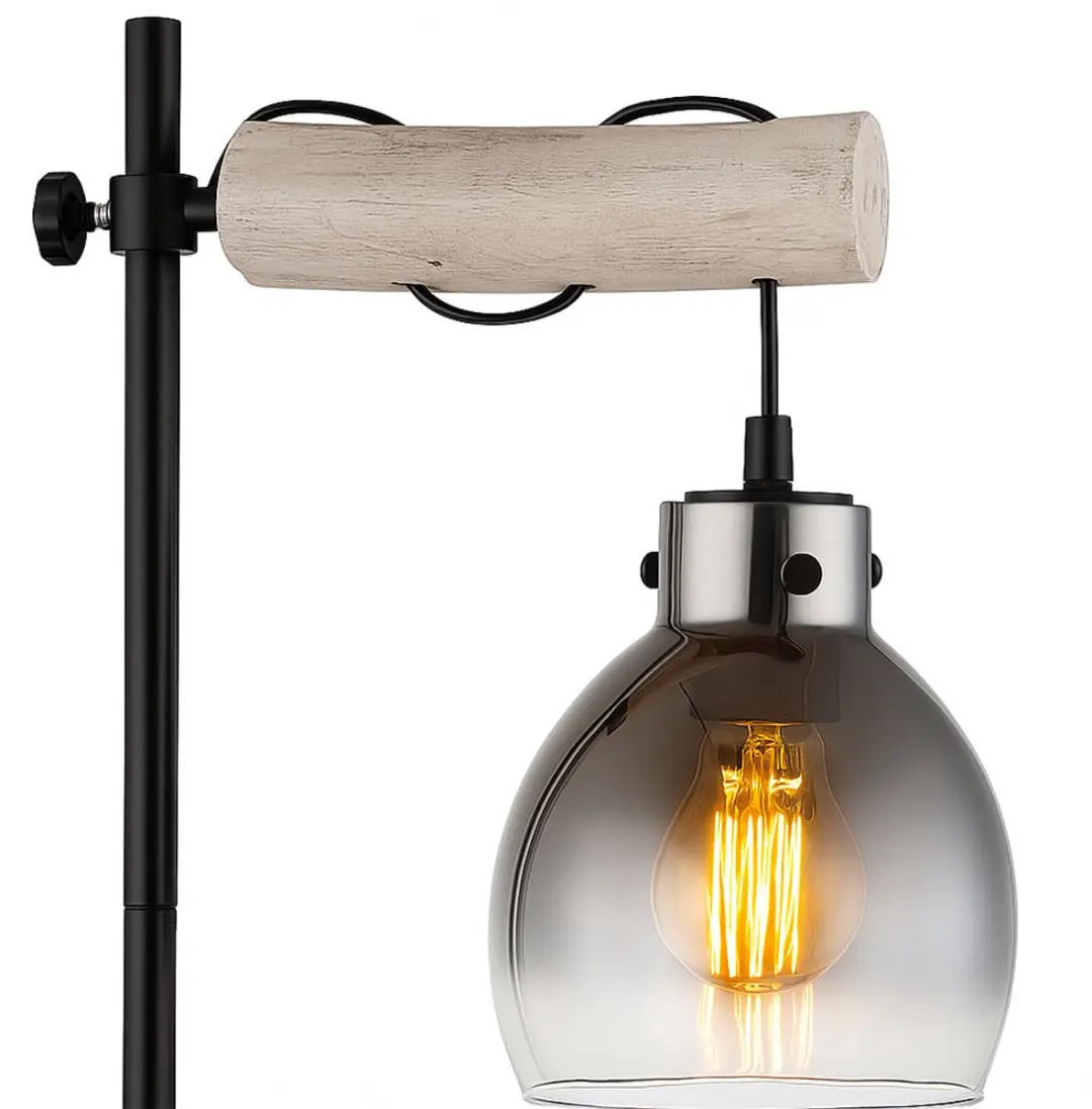 Globo Ryan 15628T Tafellamp E27 - 40W - Matt zwart - afbeelding 6 van 6