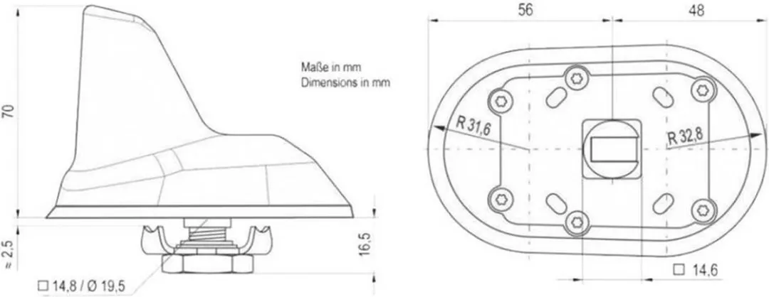 Blaupunkt DAB-A-GPS-a Shark DAK-dakantenne