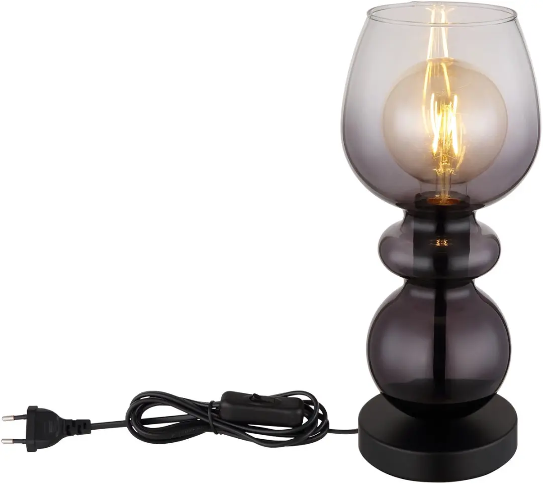 Globo Clarity Tafellamp 15174T - E27 25W - Zwart - afbeelding 2 van 6