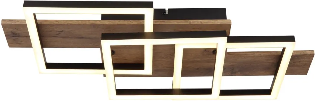Globo Jeffry Plafondlamp 67350-24 - 24W - Hout Zwart - afbeelding 5 van 6