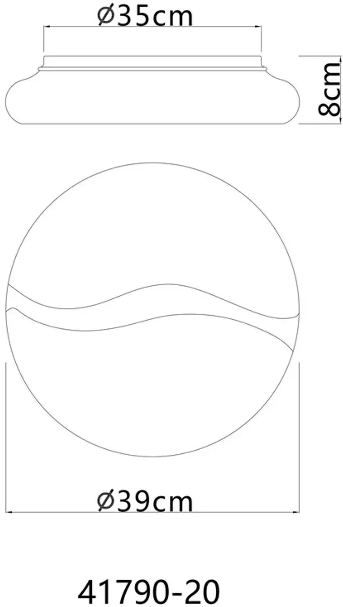 Globo Leticia 41790-20 LED Plafondlamp - 24W - Ø39cm - afbeelding 6 van 6