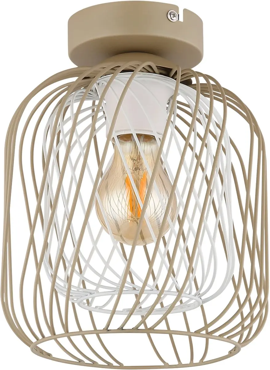 Globo Dichti 15965D Plafondlamp - E27 - Zand Bruin - afbeelding 4 van 6