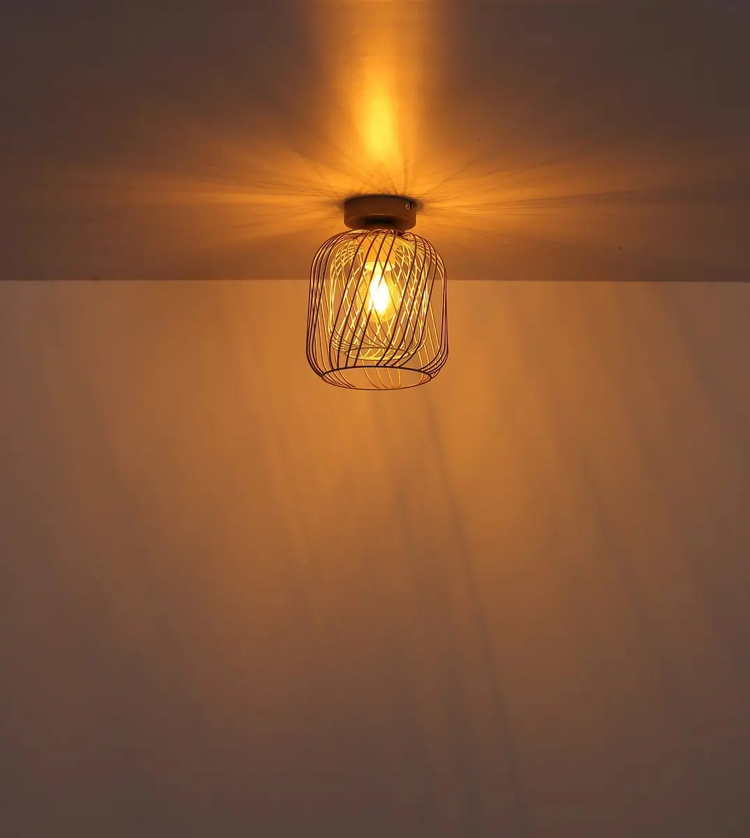 Globo Dichti 15965D Plafondlamp - E27 - Zand Bruin - afbeelding 3 van 6