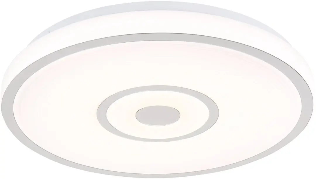 Plafondlamp Woonkamerlamp LED, metaal chroom ring kunststof, LED 24W 1500lm 3000