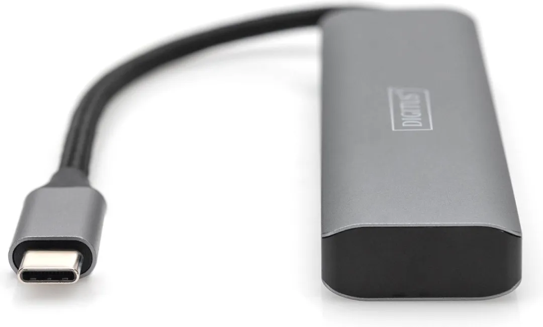 Digitus DA-70245 USB-hub 4x USB-A 10Gbps - Donkergrijs