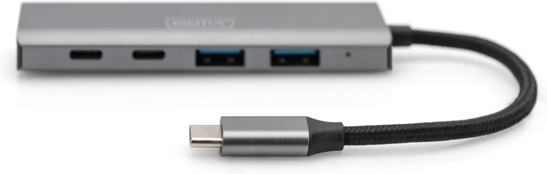 Digitus DA-70245 USB-hub 4x USB-A 10Gbps - Donkergrijs