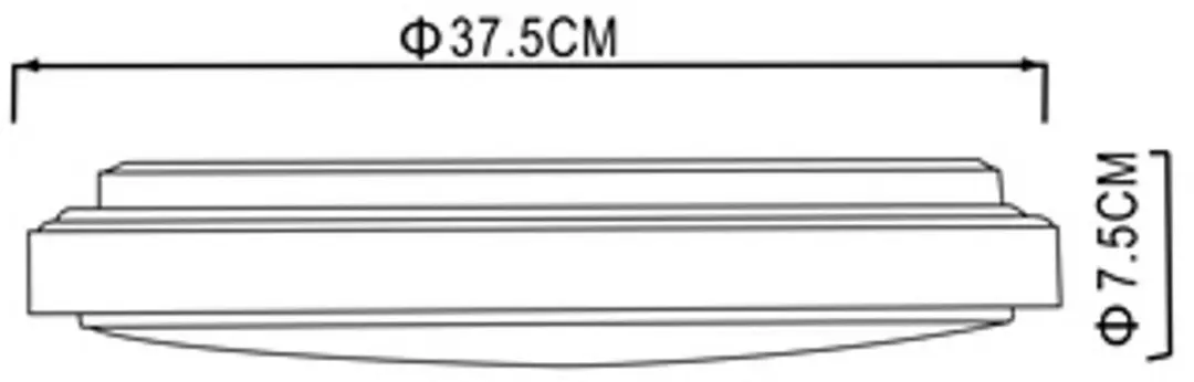 Globo Kalle Plafondlamp 24W - Ø37,5cm - Wit - afbeelding 6 van 6
