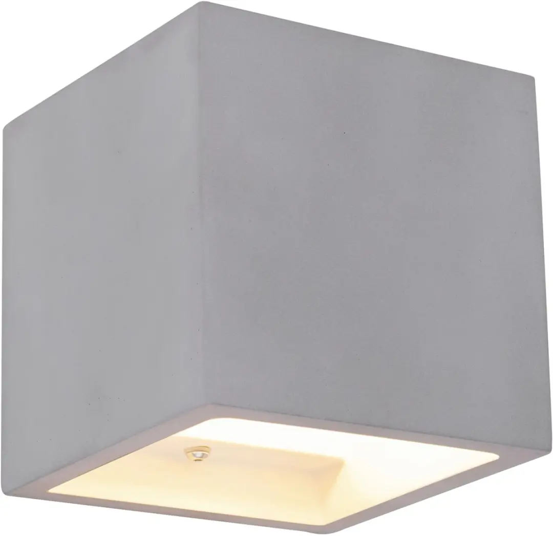 Wandlamp binnen moderne hal op en neer lamp betonnen wandlamp trap binnen, kubus