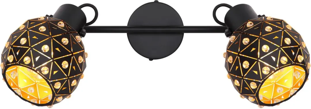 Plafondlamp 2-lichts metalen kristallen eetkamer design plafondlamp met beweegba
