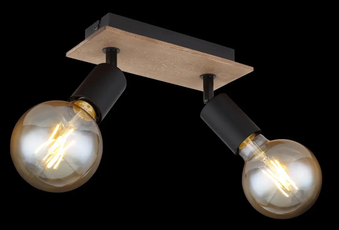 Globo Martha Plafondspot 54008-2H 2-lamps - 40W - Zwart - afbeelding 5 van 6