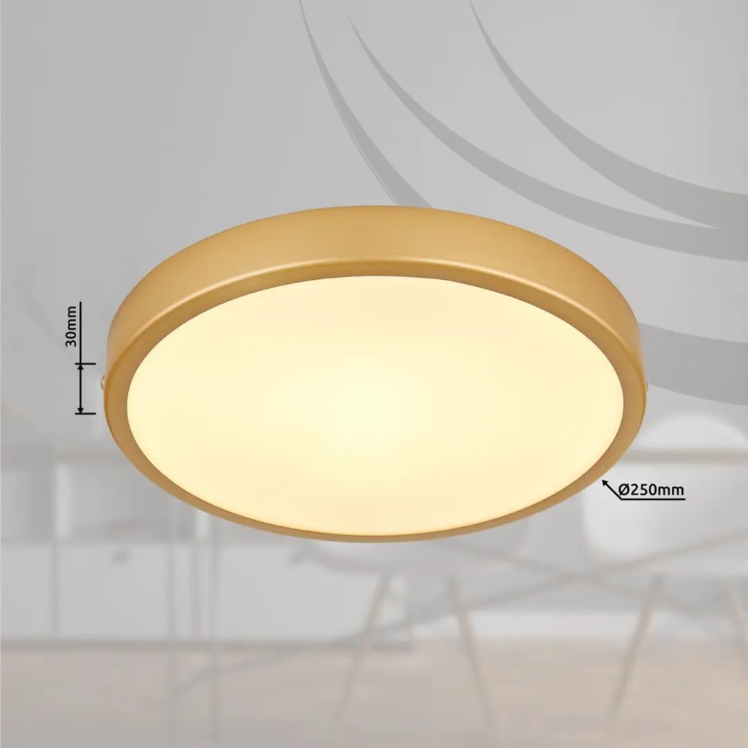 Globo Tibey LED Plafondlamp 12381-15 - 15W - Messing - afbeelding 6 van 6