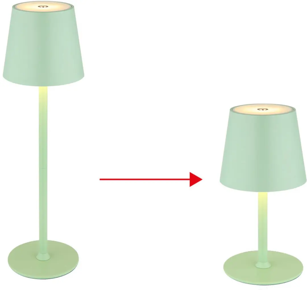 Tafellamp Buitenlamp Tuinlamp Zijlamp Patio lamp, metaal kunststof lichtgroen op