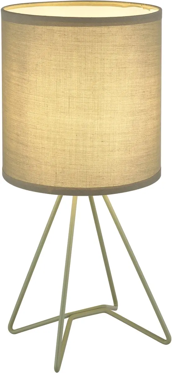 Tafellamp Textiel kap Nachtlampje lichtgroen Bijzetlamp Modern, metaal, E14 fitt