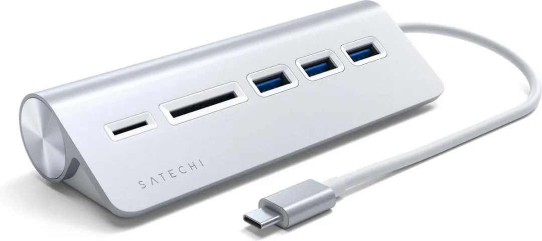 Satechi TYPE-C Aluminum USB Hub & Card Reader ST-TCHCRS