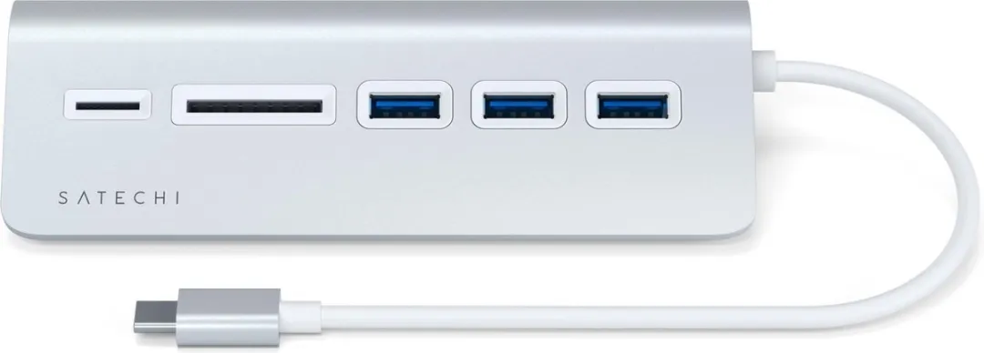 Satechi TYPE-C Aluminum USB Hub & Card Reader ST-TCHCRS - Grijs - afbeelding 6 van 6