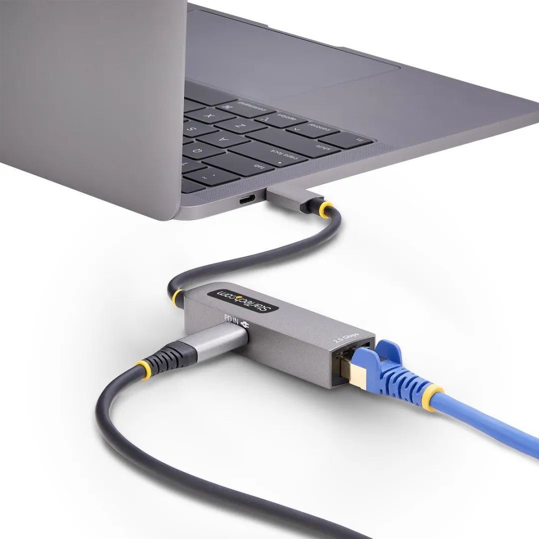 Startech 2GPD3-USB-C-ETHERNET USB-C naar Ethernet Adapter 100W PD - Grijs