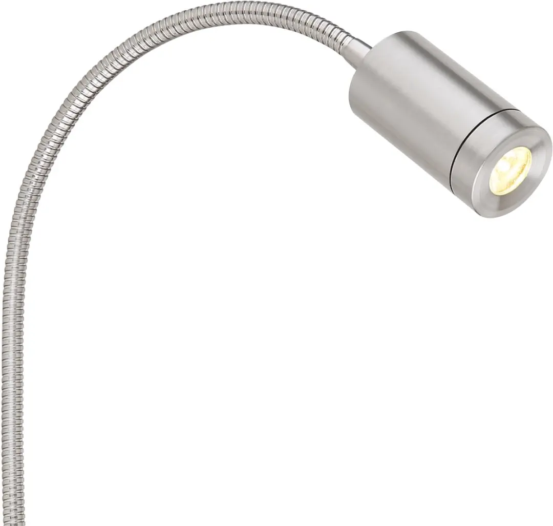 Bedlamp wandmontage zilver Leeslamp woonkamerlamp LED wandlamp slaapkamer, schak