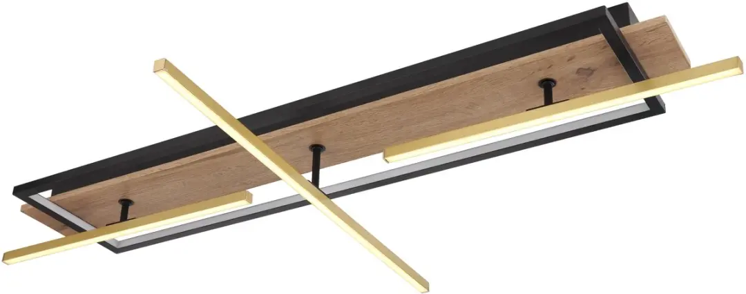 Globo Beatrix Plafondlamp - 48W - Messing - afbeelding 5 van 6